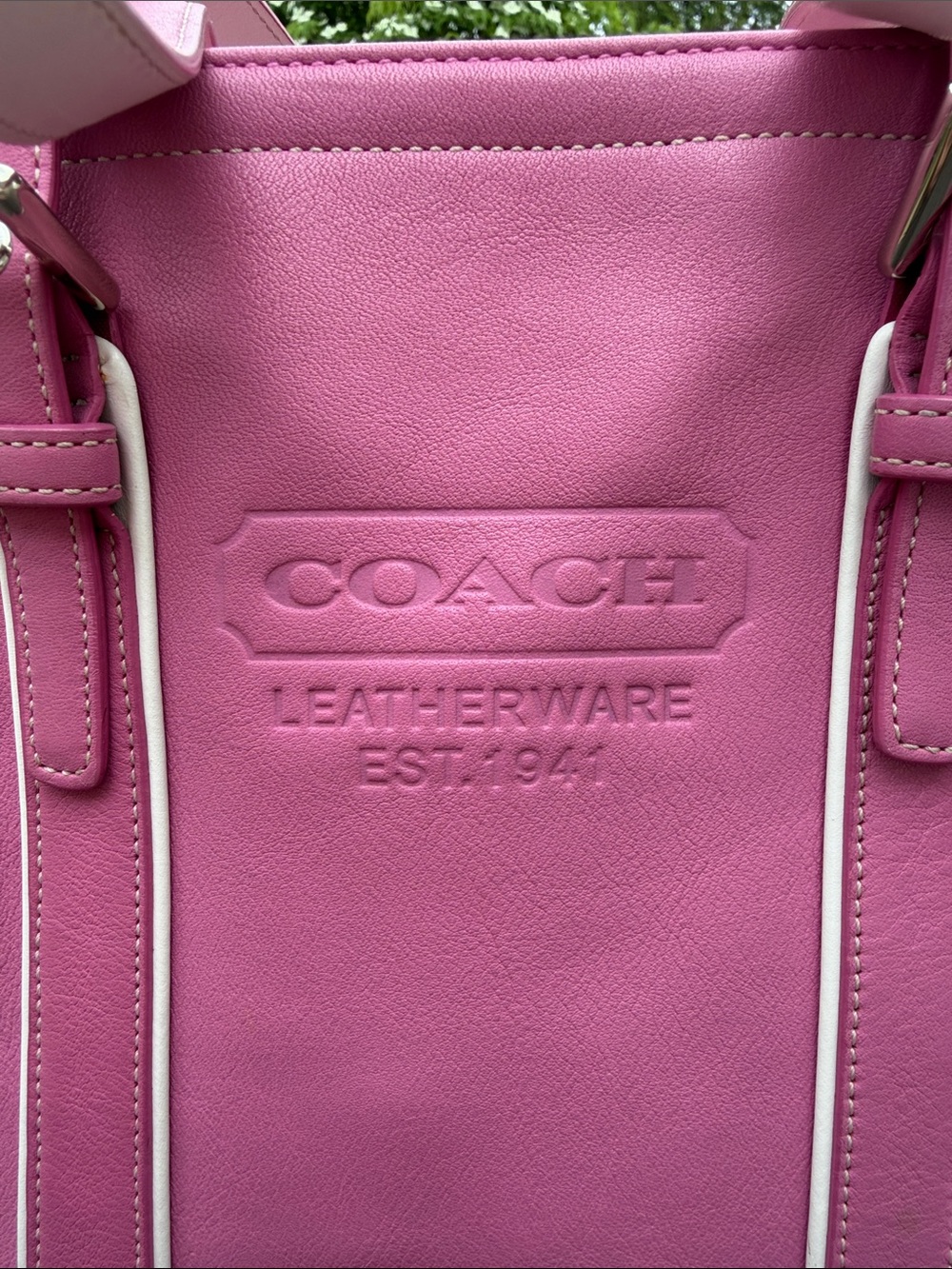 Vintage Y2K-era Coach Hampton Gallery Leather Tote Bag - Picture 2 of 14
